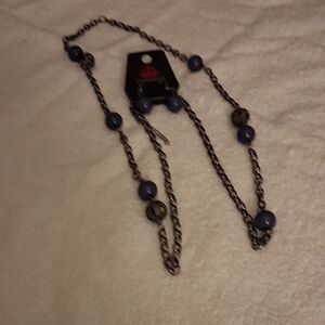 Paparazzi Blue and Silver Beaded Necklace
